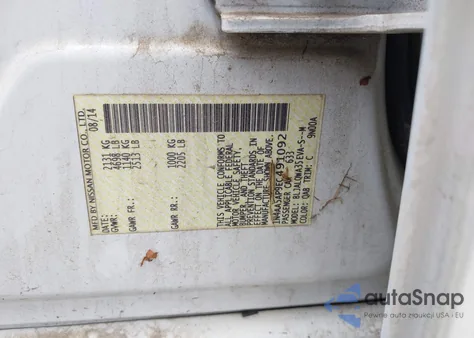 2014 Nissan Maxima 3.5 S from USA, damaged, VIN 1N4AA5AP9EC491092